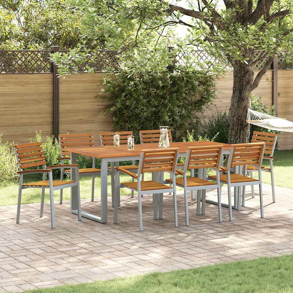 Sedia da Giardino 8 pcs Marrone 56 x 57 x 87cm