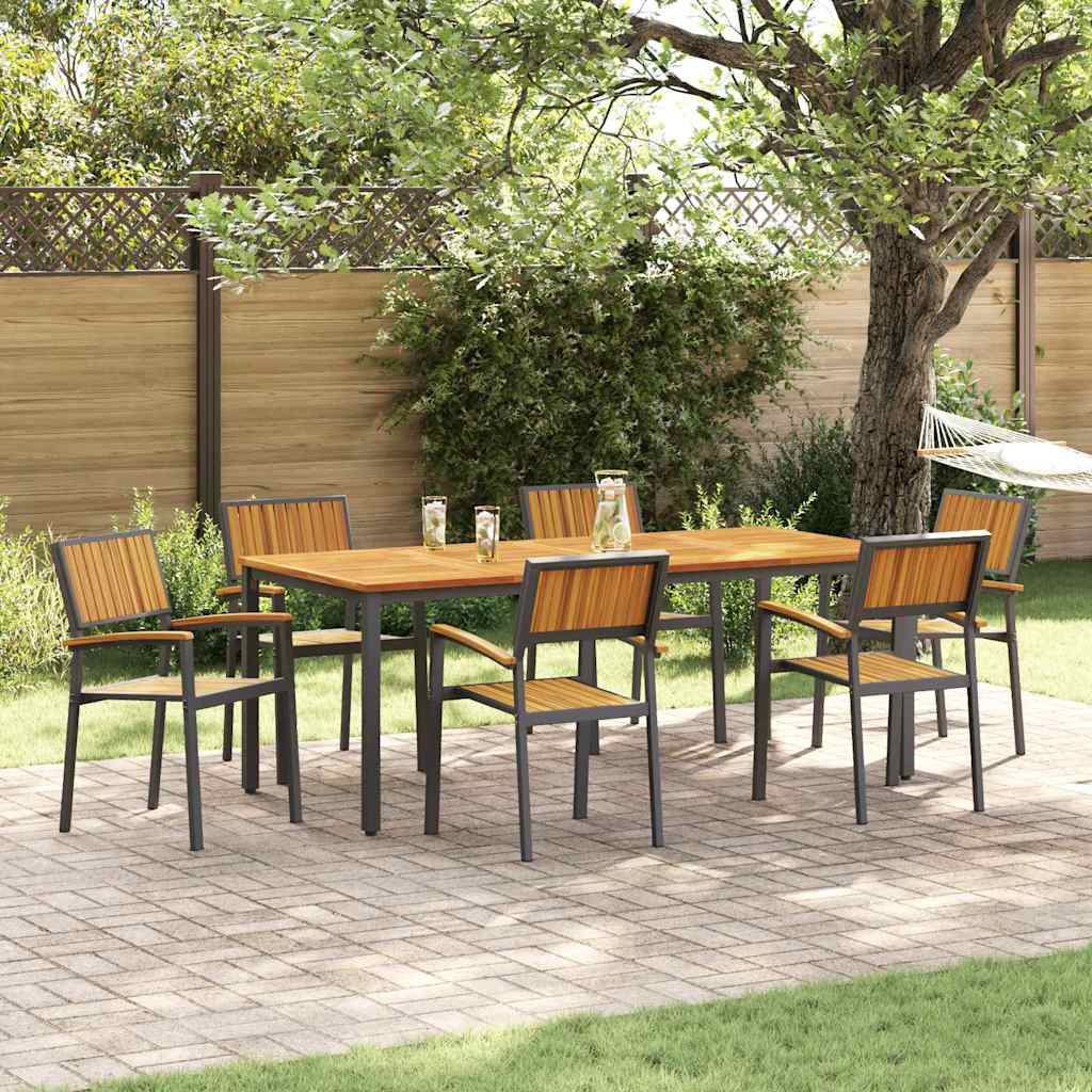 Sedia da Giardino 6 pcs Marrone 56 x 57 x 87cm