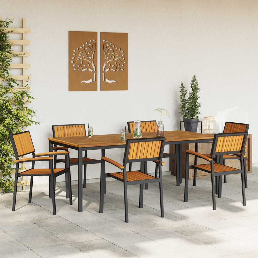 Sedia da Giardino 6 pcs Marrone 56 x 57 x 87cm