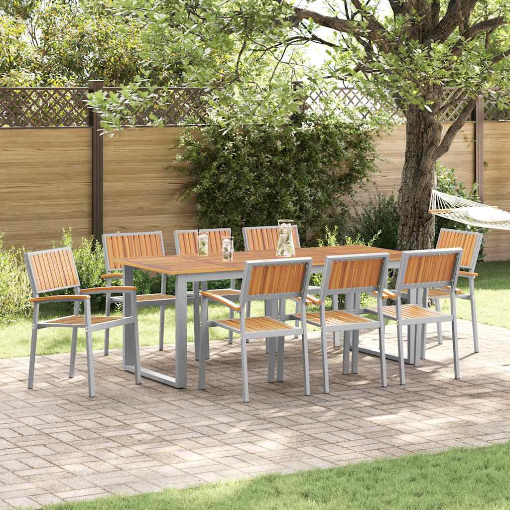 Sedia da Giardino 8 pcs Marrone 56 x 57 x 87cm