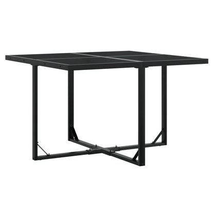 Set da Pranzo da Giardino 9 pz con Cuscini Nero in Polyrattan | homemem39