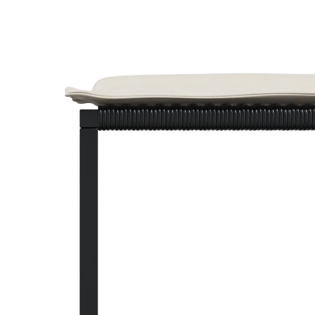 Set da Pranzo da Giardino 17 pz con Cuscini Nero in Polyrattan - homemem39