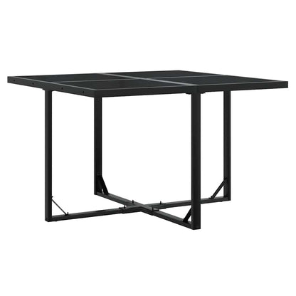 Set da Pranzo da Giardino 5 pz Nero con Cuscini in Polyrattan | homemem39