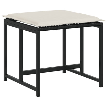 Set da Pranzo da Giardino 11 pz con Cuscini in Polyrattan Nero | homemem39