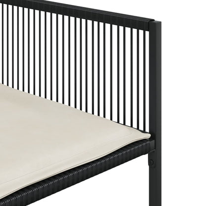 Set da Pranzo da Giardino 11 pz con Cuscini in Polyrattan Nero | homemem39