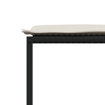 Set da Pranzo da Giardino 13pz con Cuscini Nero in Polyrattan | homemem39