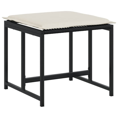 Set da Pranzo da Giardino 15 pz con Cuscini Nero in Polyrattan | homemem39