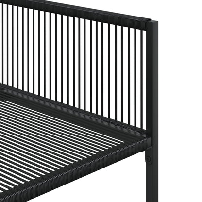 Set da Pranzo da Giardino 5 pz Nero in Polyrattan | homemem39
