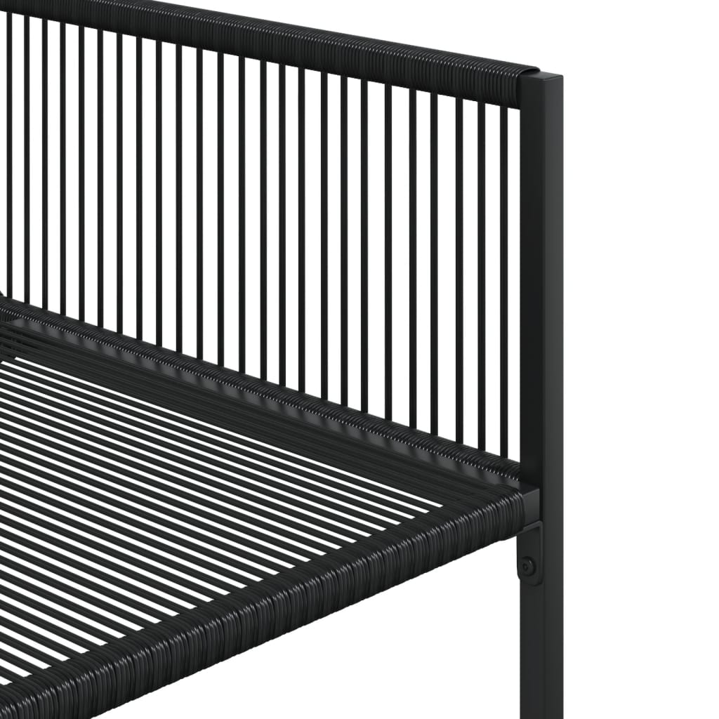 Set da Pranzo da Giardino 9 pz Nero in Polyrattan | homemem39