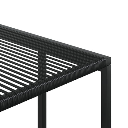 Set da Pranzo da Giardino 11 pz in Polyrattan Nero - homemem39