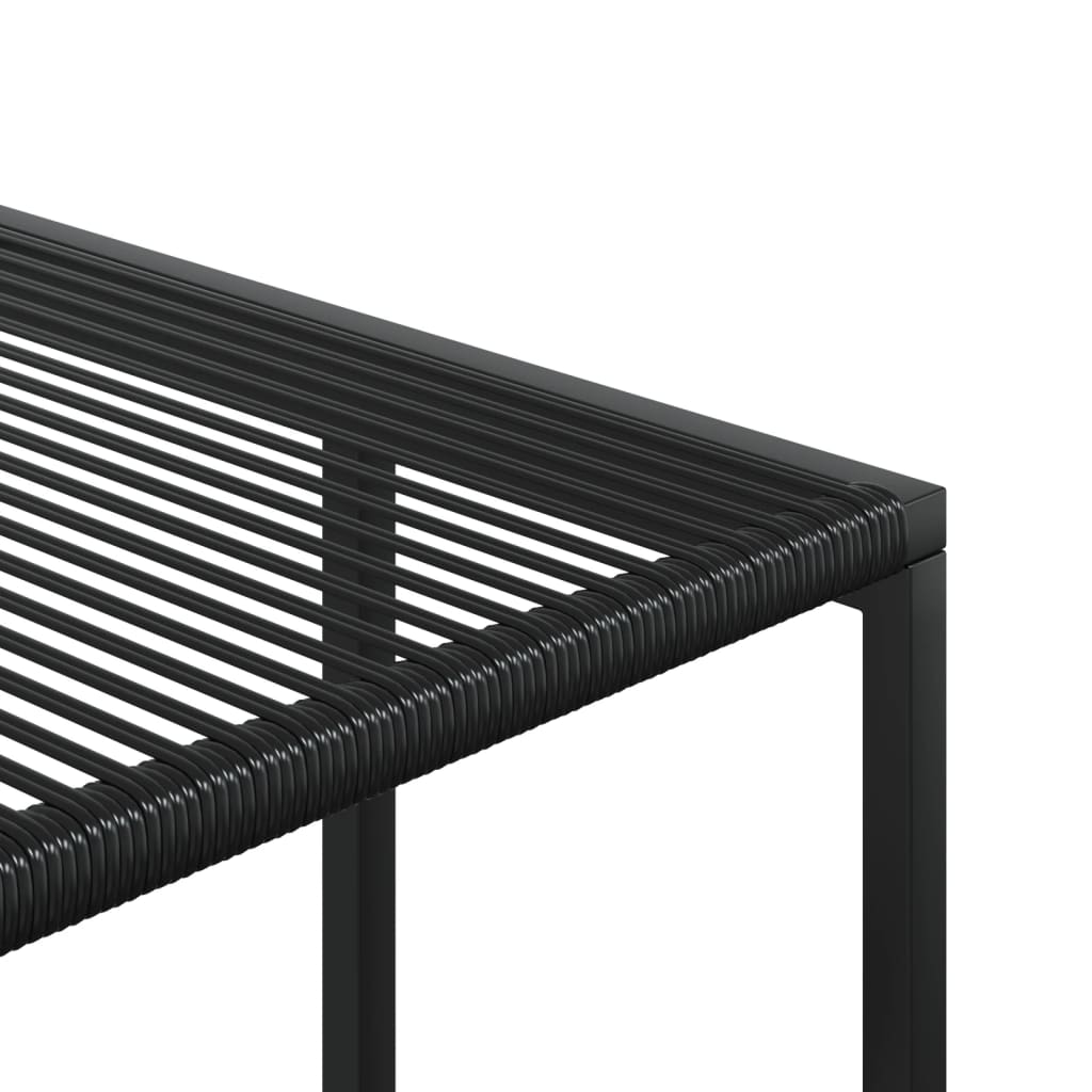 Set da Pranzo da Giardino 15 pz Nero in Polyrattan - homemem39