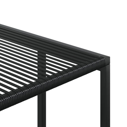 Set da Pranzo da Giardino 17 pz Nero in Polyrattan - homemem39
