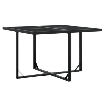 Set da Pranzo da Giardino 9 pz con Cuscini Nero in Polyrattan | homemem39
