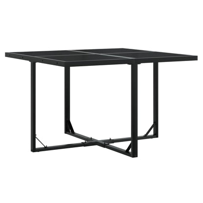 Set da Pranzo da Giardino 9 pz con Cuscini Nero in Polyrattan | homemem39