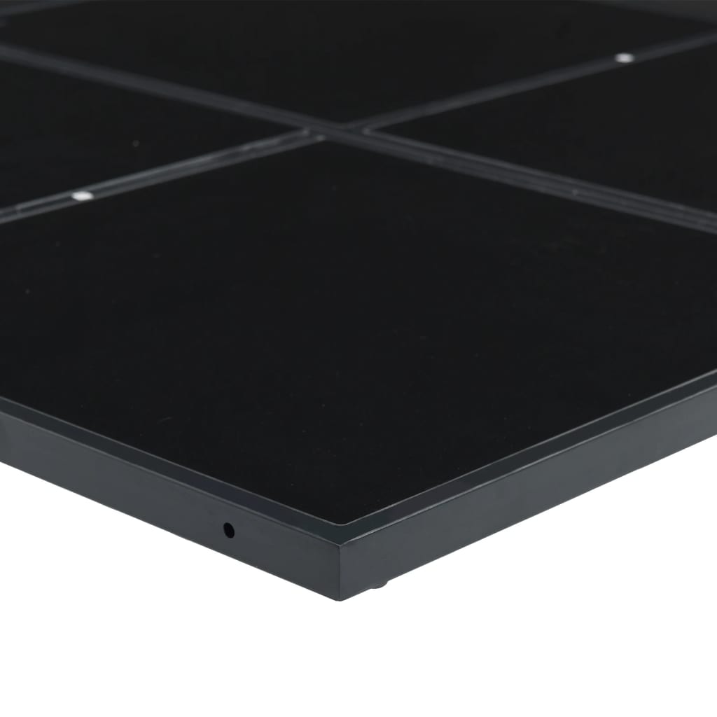 Set da Pranzo da Giardino 11 pz con Cuscini Nero in Textilene | homemem39