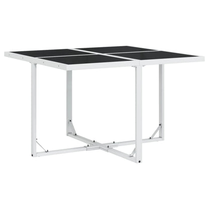 Set da Pranzo da Giardino 5 pz con Cuscini Bianco in Textilene | homemem39