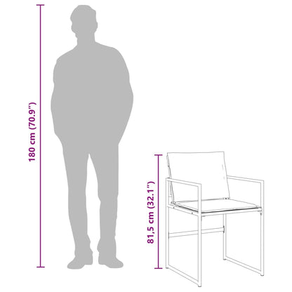 Set da Pranzo da Giardino 13 pz con Cuscini Bianco in Textilene - homemem39