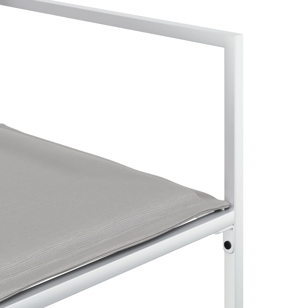 Set da Pranzo da Giardino 15 pz con Cuscini Bianco in Textilene | homemem39
