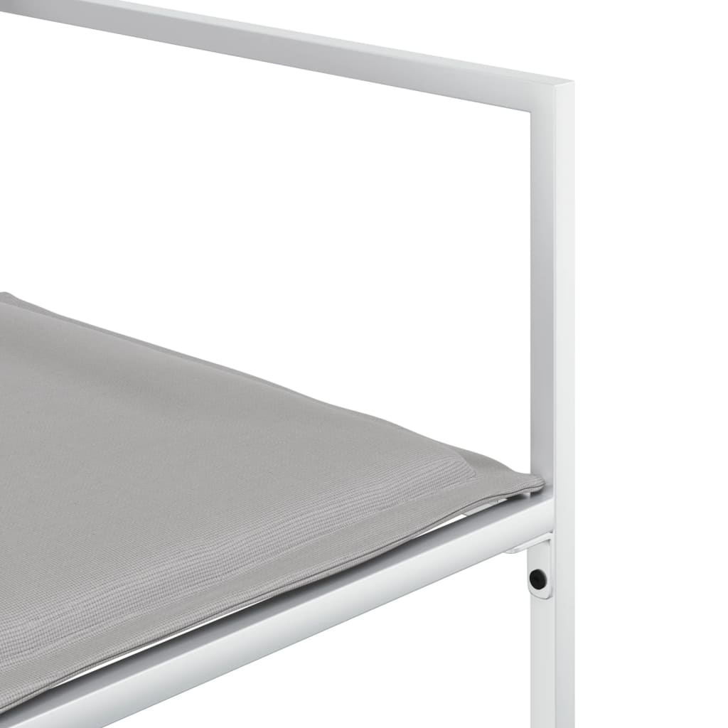 Set da Pranzo da Giardino 17 pz con Cuscini Bianco in Textilene | homemem39