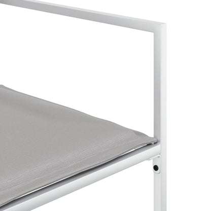 Set da Pranzo da Giardino 17 pz con Cuscini Bianco in Textilene | homemem39