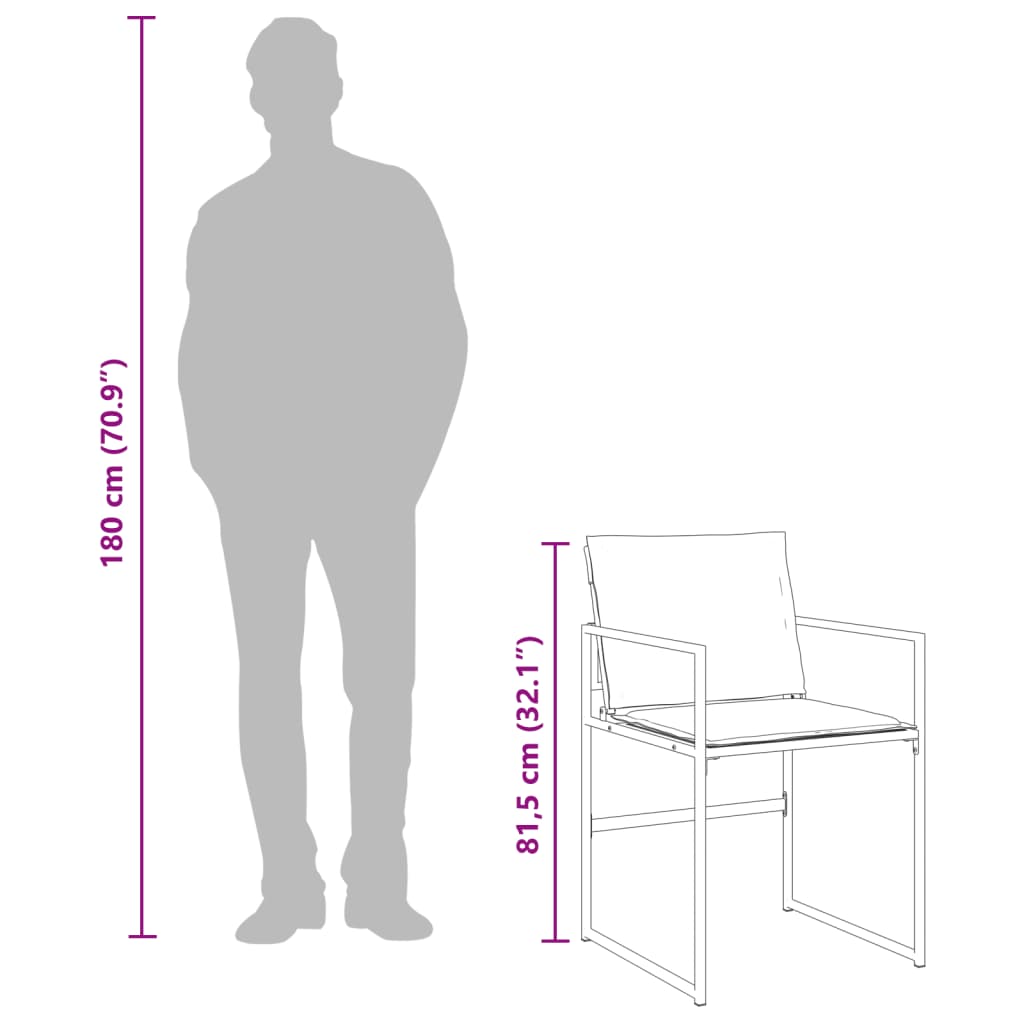 Set da Pranzo da Giardino 17 pz con Cuscini Bianco in Textilene - homemem39