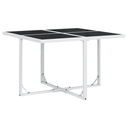 Set da Pranzo da Giardino 9 pz con Cuscini Bianco in Textilene | homemem39