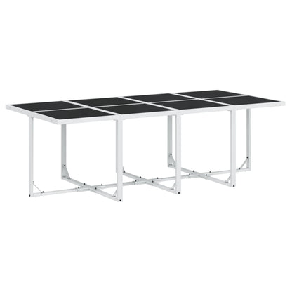 Set da Pranzo da Giardino 13 pz con Cuscini Bianco in Textilene | homemem39
