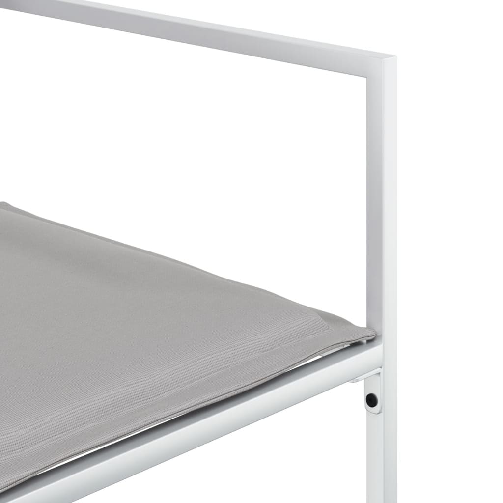 Set da Pranzo da Giardino 15 pz con Cuscini Bianco in Textilene | homemem39