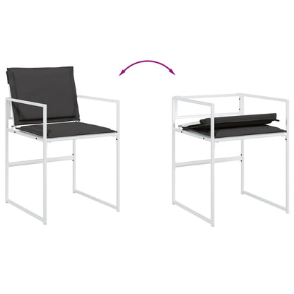 Set da Pranzo da Giardino 13 pz con Cuscini Bianco in Textilene | homemem39