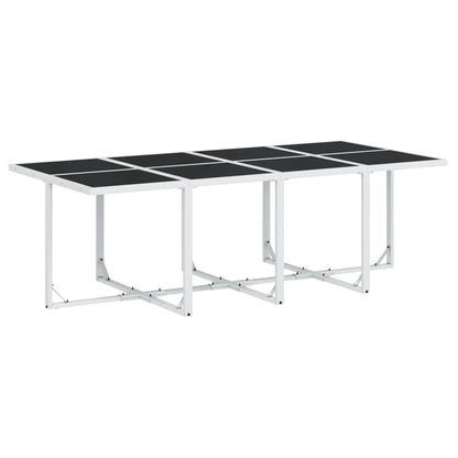 Set da Pranzo da Giardino 13 pz con Cuscini Bianco in Textilene | homemem39