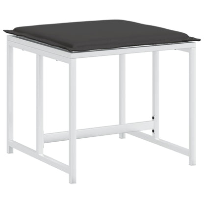 Set da Pranzo da Giardino 13 pz con Cuscini Bianco in Textilene | homemem39