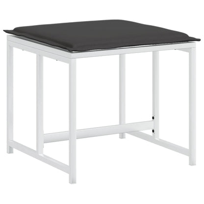 Set da Pranzo da Giardino 15 pz con Cuscini Bianco in Textilene | homemem39