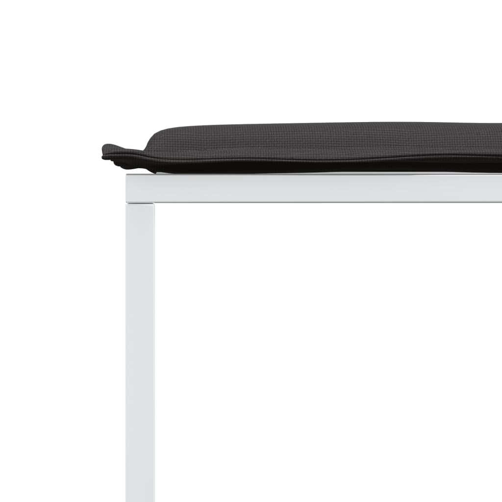 Set da Pranzo da Giardino 15 pz con Cuscini Bianco in Textilene | homemem39