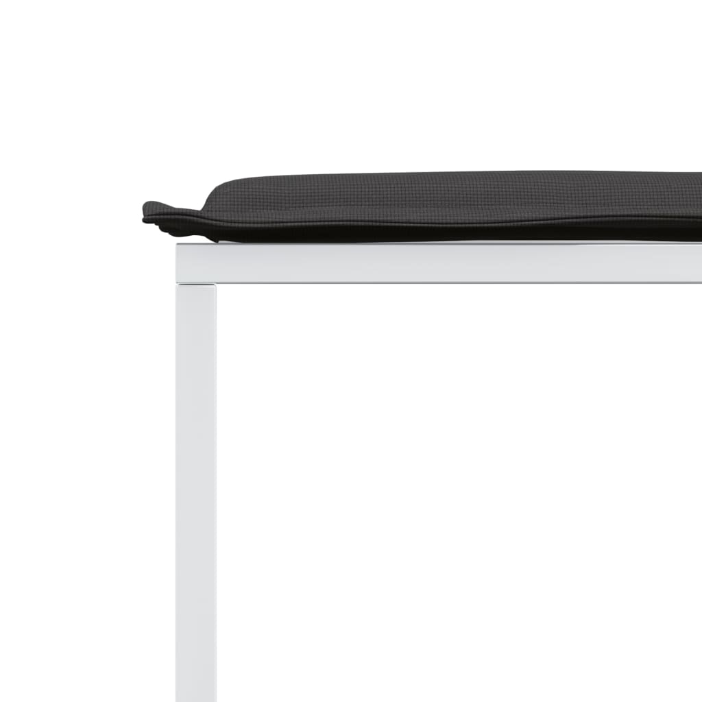 Set da Pranzo da Giardino 17 pz con Cuscini Bianco in Textilene | homemem39