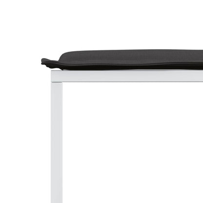Set da Pranzo da Giardino 17 pz con Cuscini Bianco in Textilene | homemem39