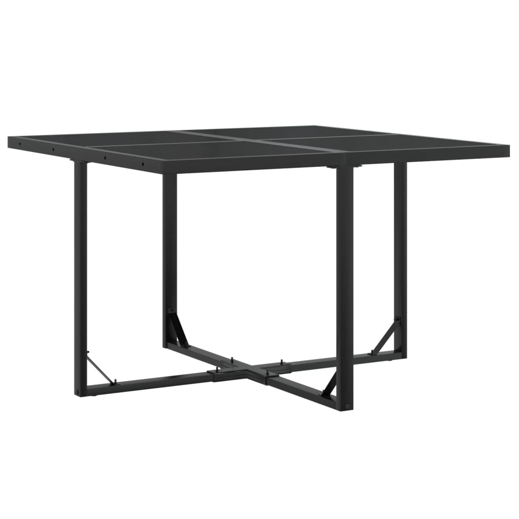 Set da Pranzo da Giardino 5 pz Nero in Textilene