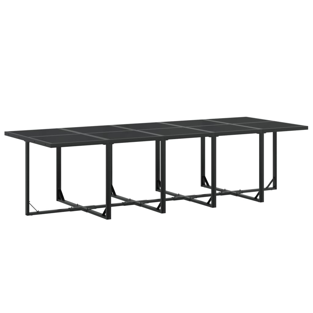 Set da Pranzo da Giardino 11 pz Nero in Textilene | homemem39