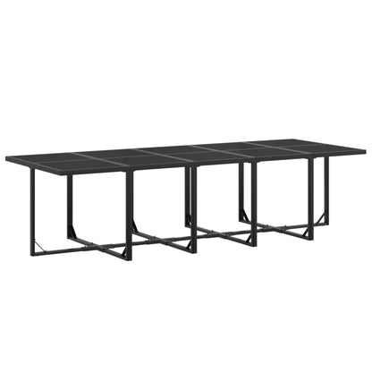 Set da Pranzo da Giardino 11 pz Nero in Textilene | homemem39