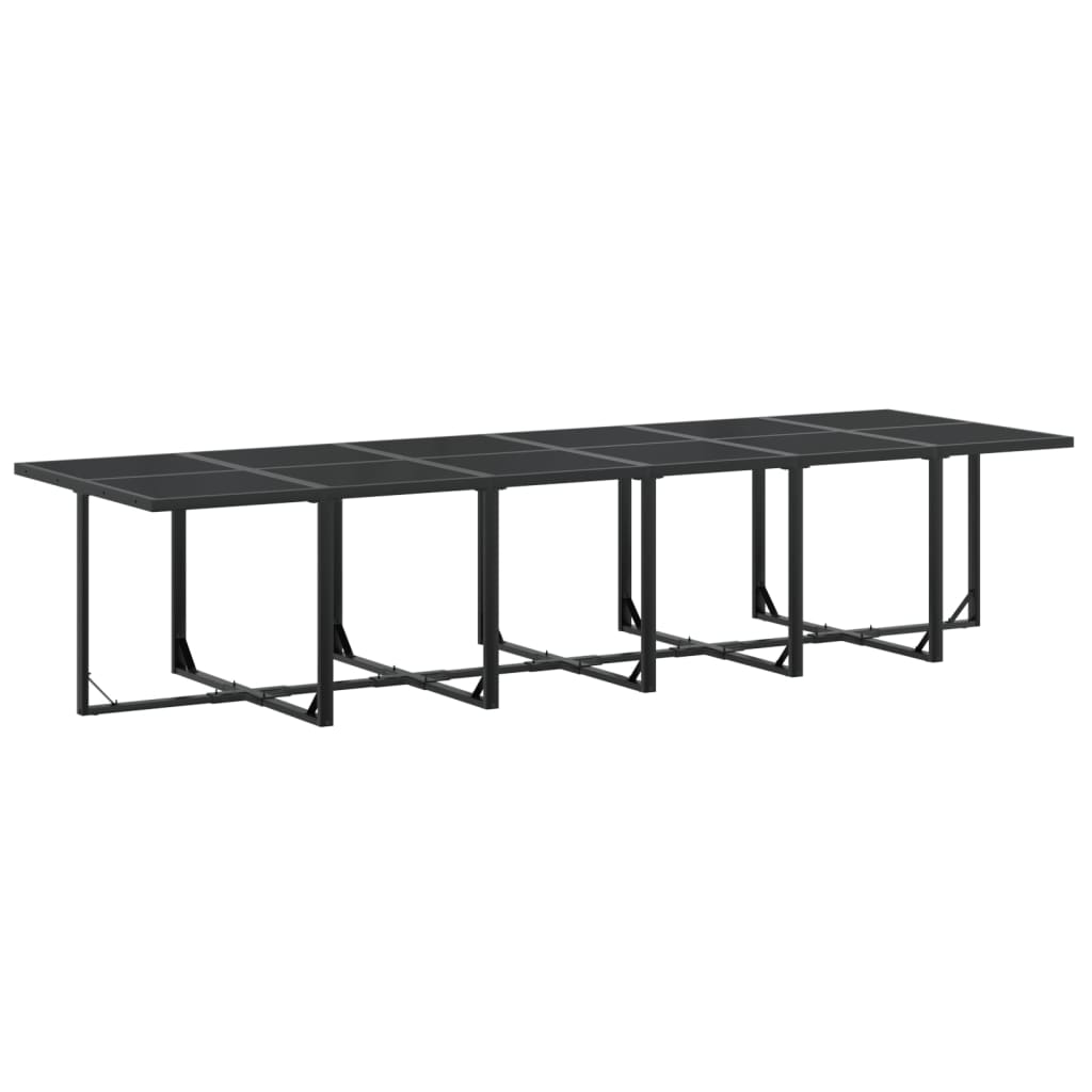 Set da Pranzo da Giardino 13 pz Nero in Textilene | homemem39