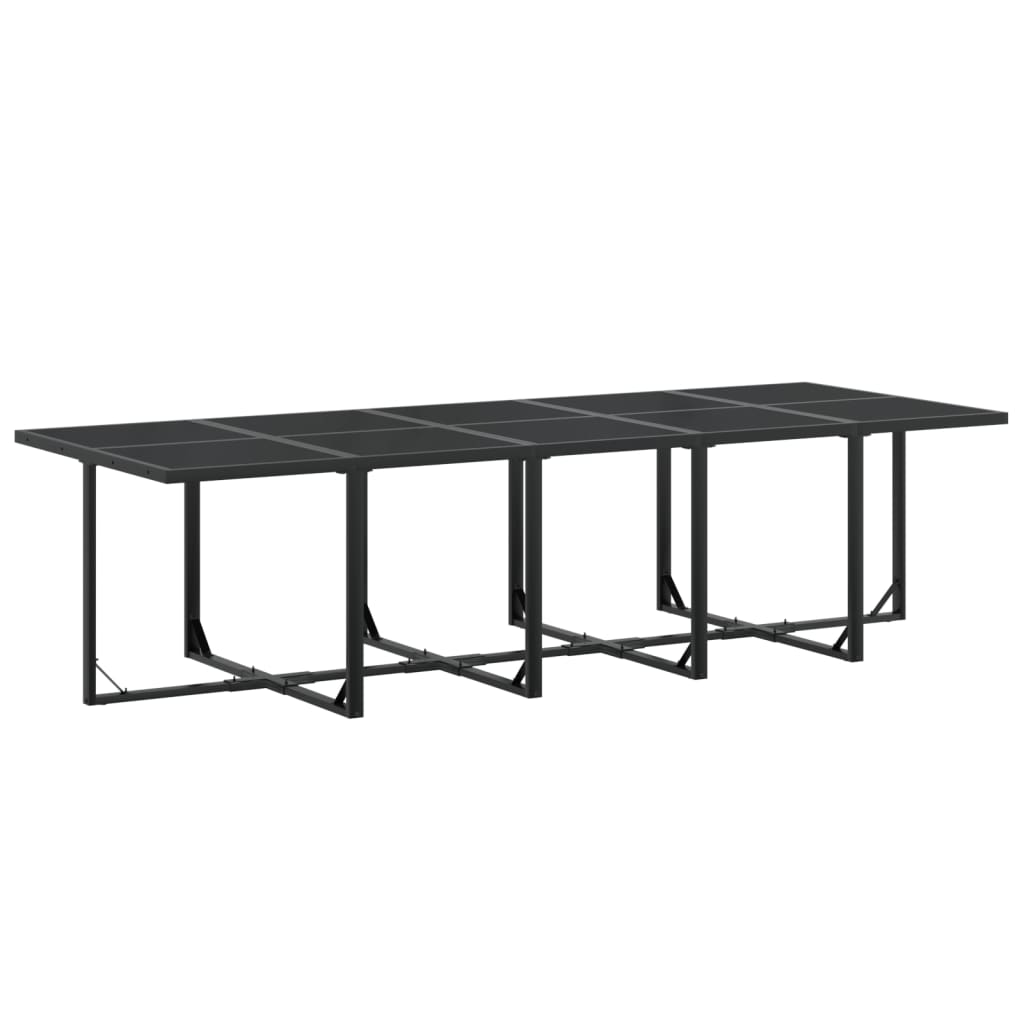 Set da Pranzo da Giardino 15 pz Nero in Textilene | homemem39