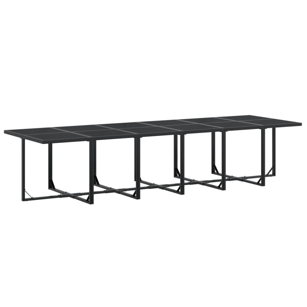 Set da Pranzo da Giardino 17 pz Nero in Textilene | homemem39