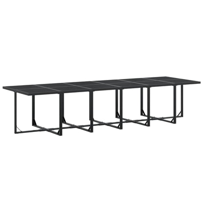 Set da Pranzo da Giardino 17 pz Nero in Textilene | homemem39