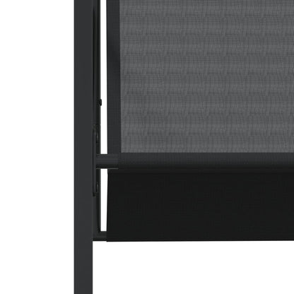 Set da Pranzo da Giardino 17 pz Nero in Textilene | homemem39