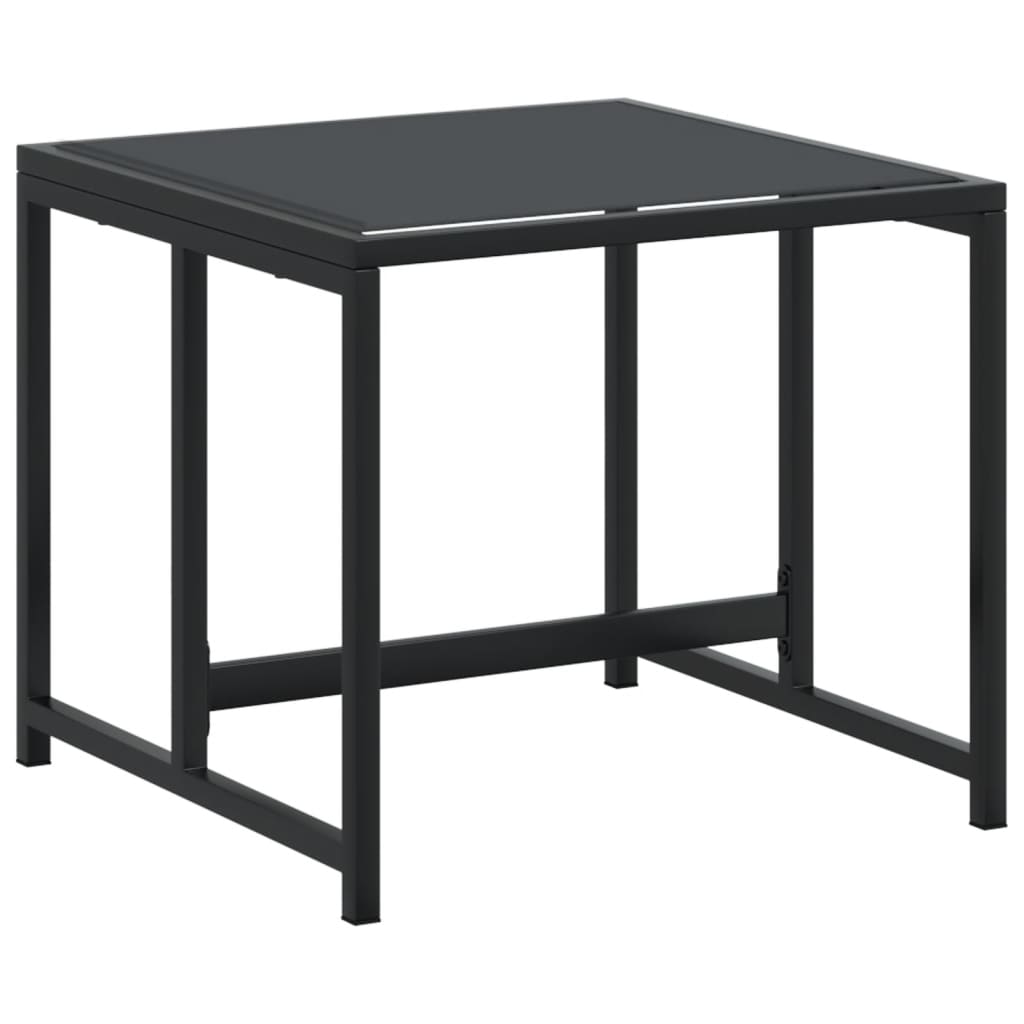 Set da Pranzo da Giardino 9 pz Nero in Textilene