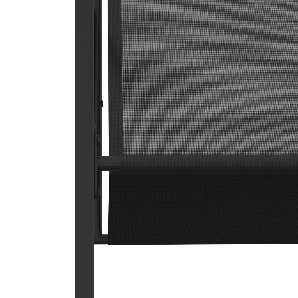 Set da Pranzo da Giardino 15 pz Nero in Textilene | homemem39