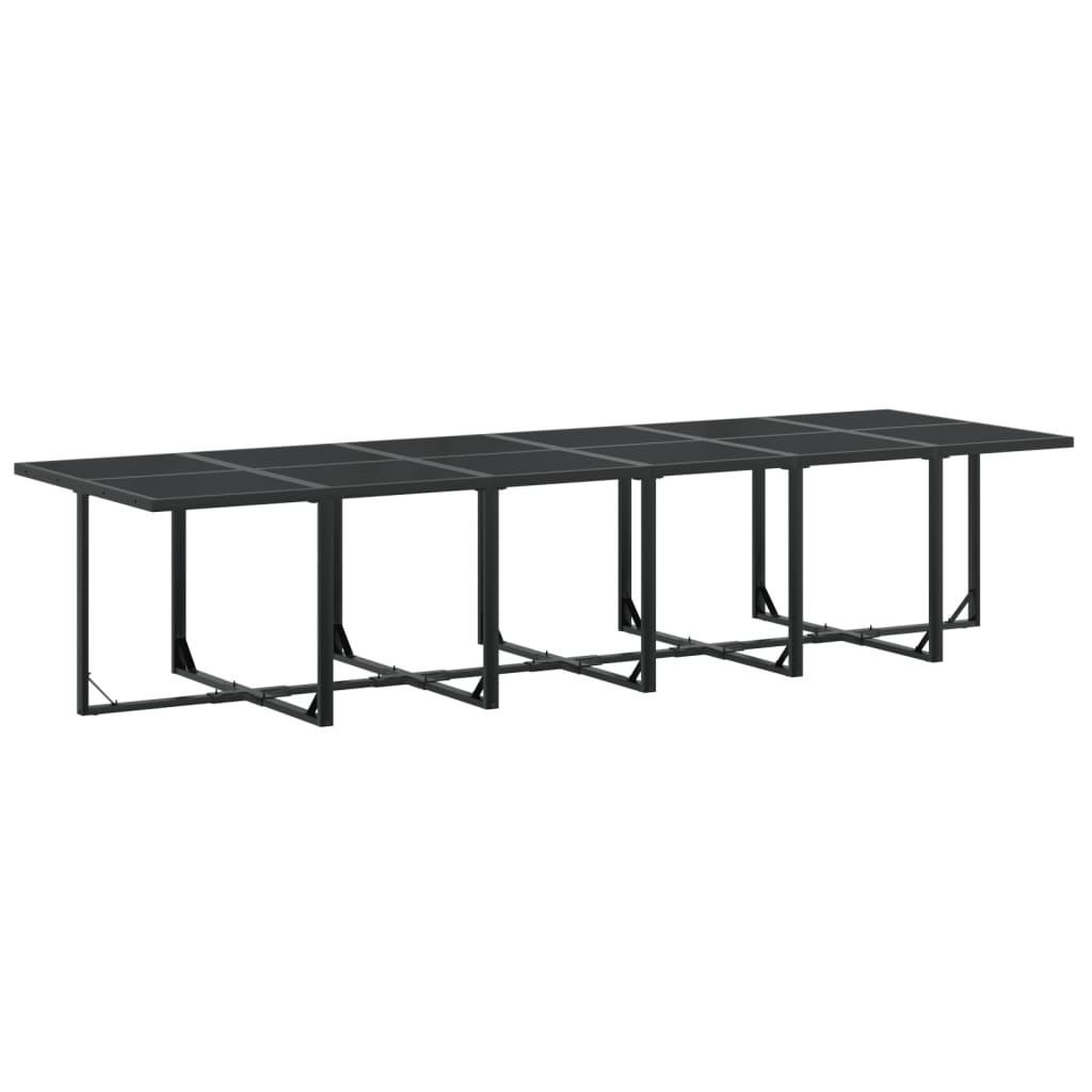 Set da Pranzo da Giardino 17 pz Nero in Textilene | homemem39