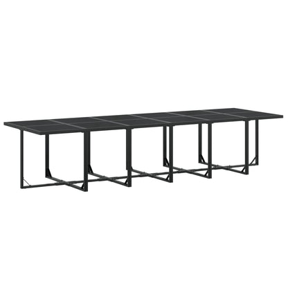 Set da Pranzo da Giardino 17 pz Nero in Textilene | homemem39