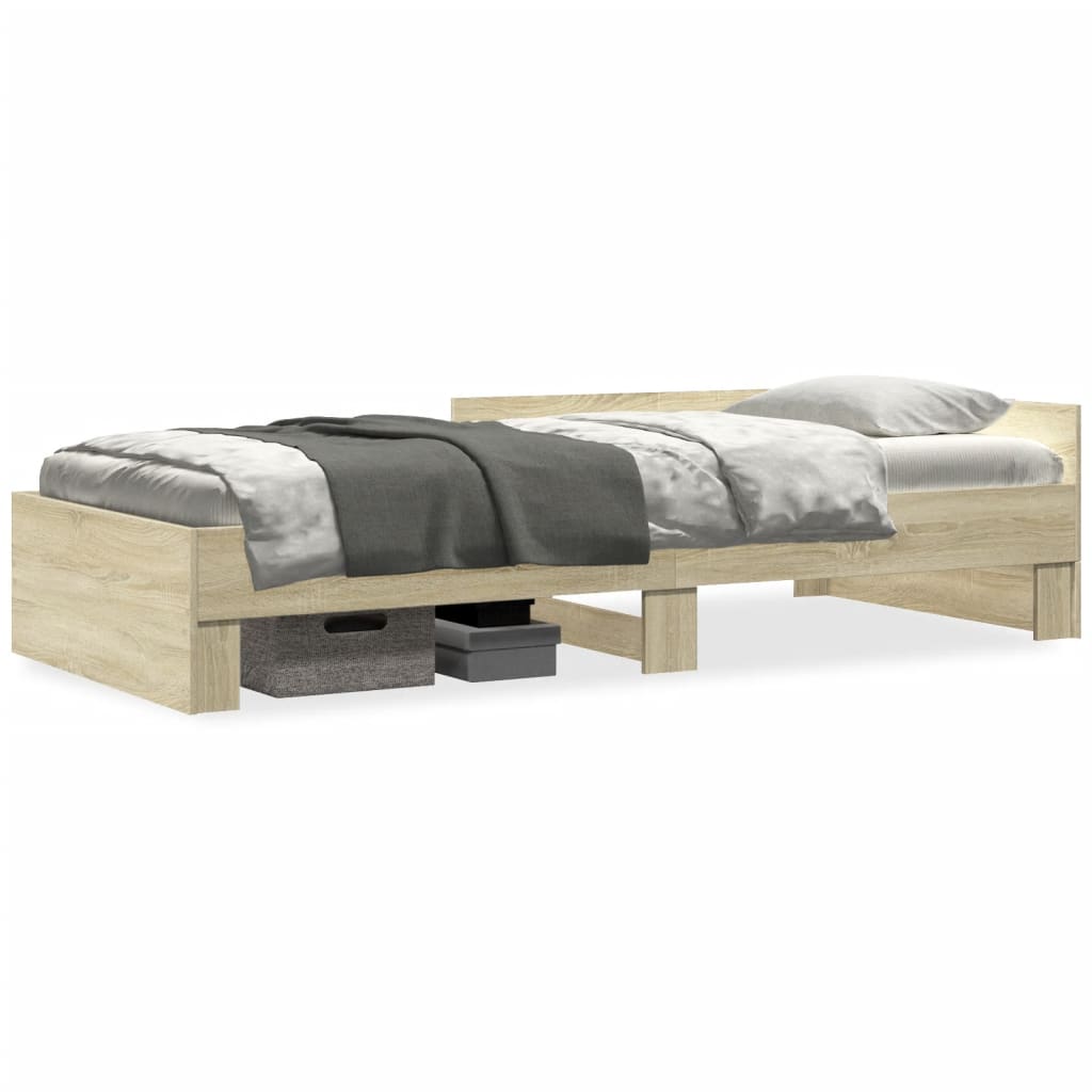 Giroletto senza Materasso Rovere Sonoma 100x200cm in Truciolato | homemem39