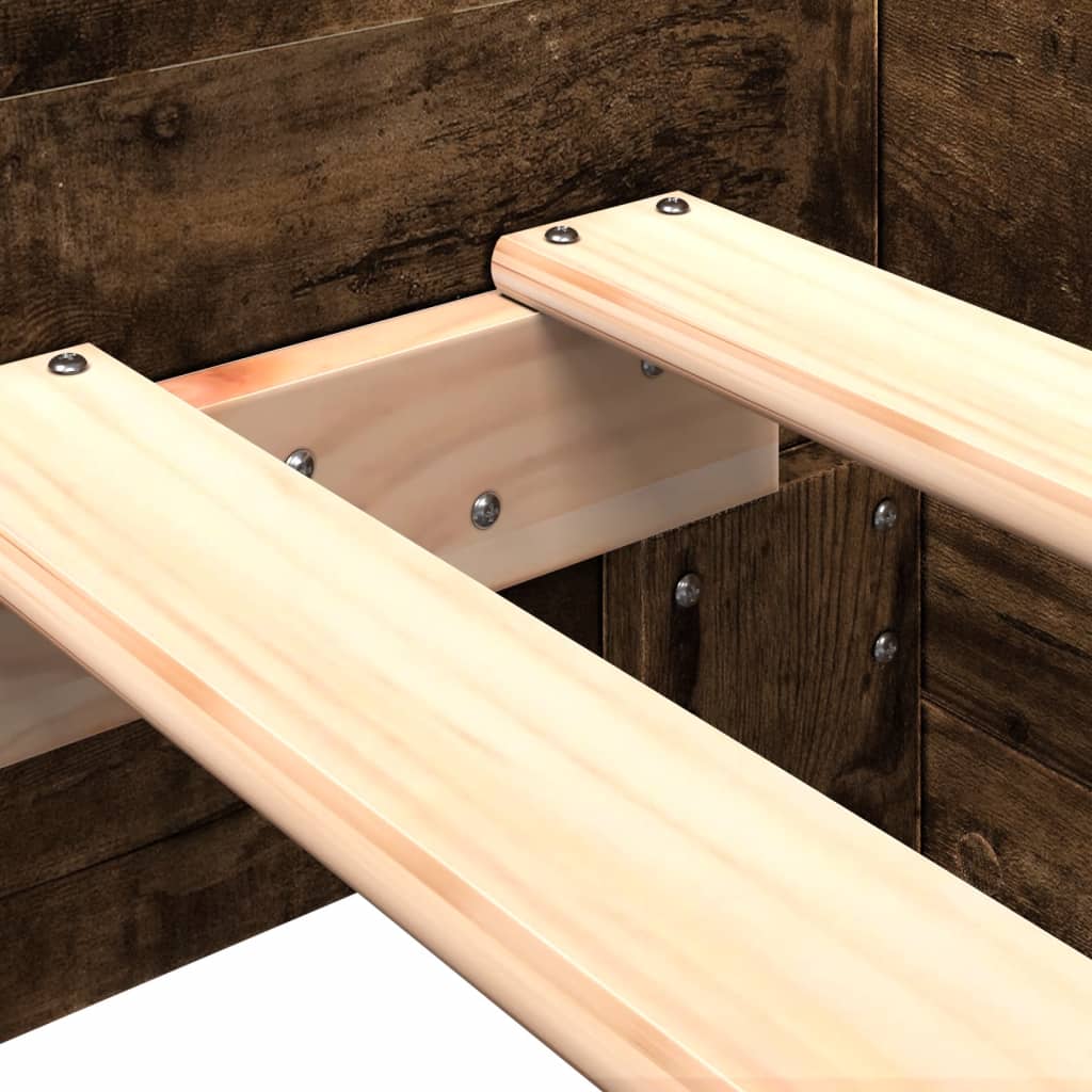 Giroletto senza Materasso Rovere Fumo 100x200 cm in Truciolato - homemem39