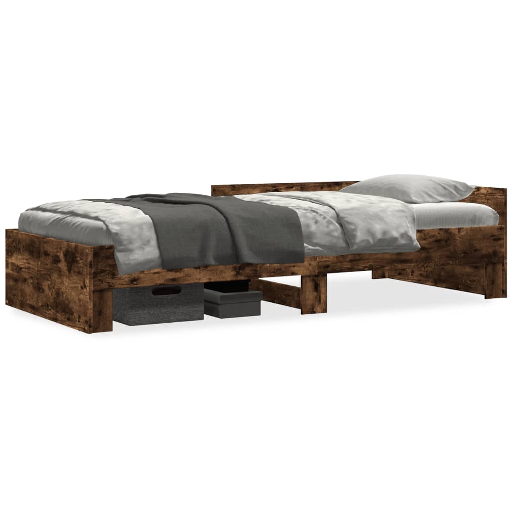 Giroletto senza Materasso Rovere Fumo 90x200 cm in Truciolato | homemem39